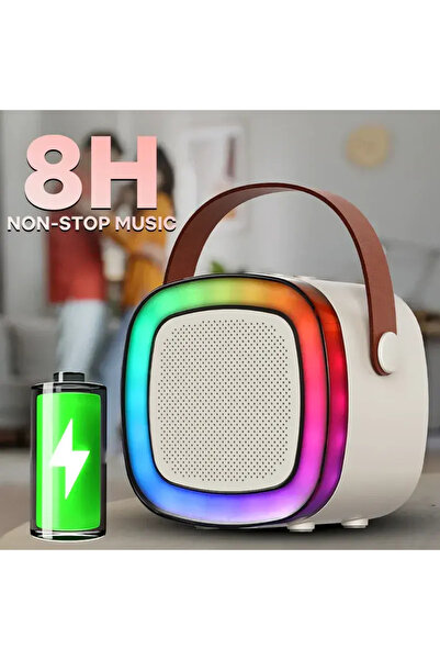 Bowie Mikrofonlu taşınabilir kareoke hoparlör ses topu 10w yüksek ses kapasitesi uzun şarj süresi