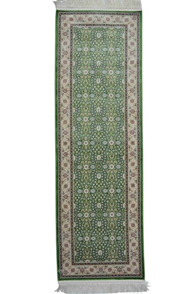 Quality Hereke 7 Dağın Çiçeği Desenli Bambu İplikten Dokuma Parlak Tuşeli Yolluk