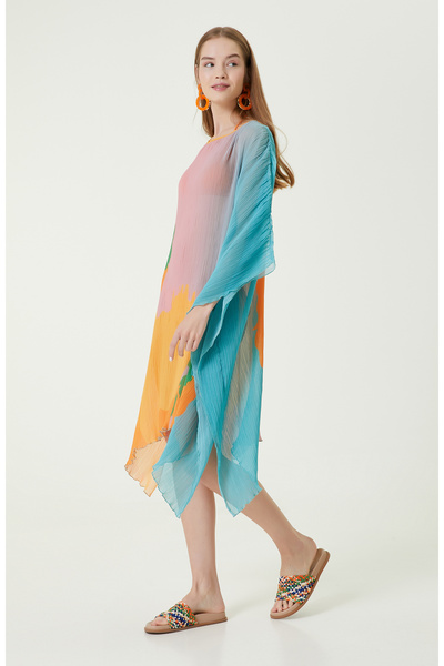 Network Turkuaz Yeşil Desenli Pareo