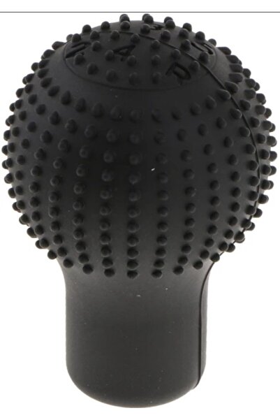 Techmaster Araba Için Vites Topuzu Yuvarlak Silikon Koruyucu Kılıf Siyah