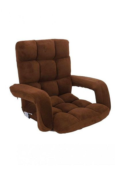 Cady One Camping Floor Chair Sponge Padded With Velvet Quality, With Adjustable Back