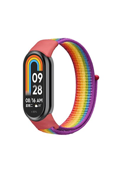 Techmaster Xiaomi Mi Band 8 9 10 Uyumlu Woven Sport Loop Örgü Kordon Kayış