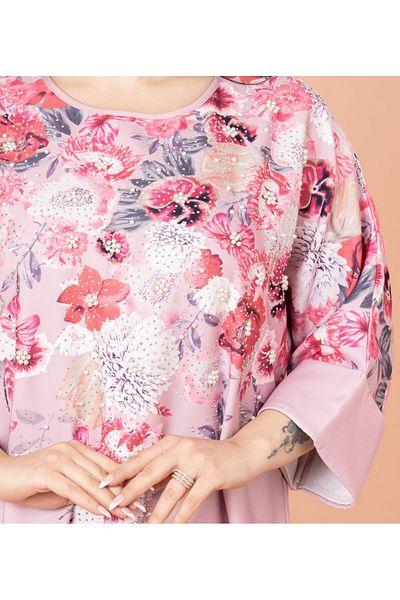IKKXA Floral Printed Modern Jalabiya