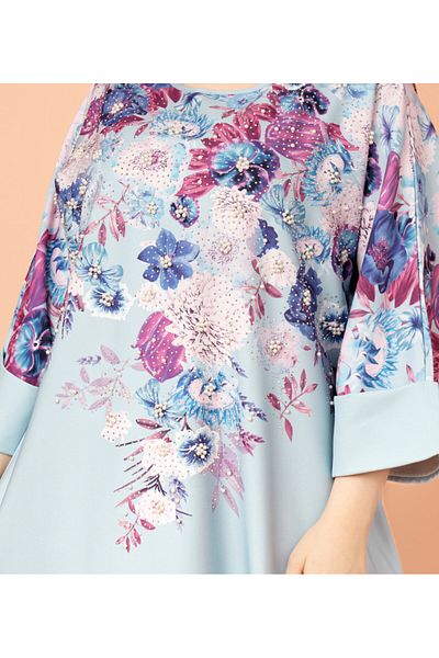 IKKXA Floral Printed Modern Jalabiya
