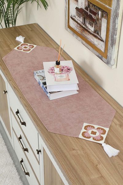 Aisha's Design 120X40 cm Motif and Tassel Detailed Runner - R-94O