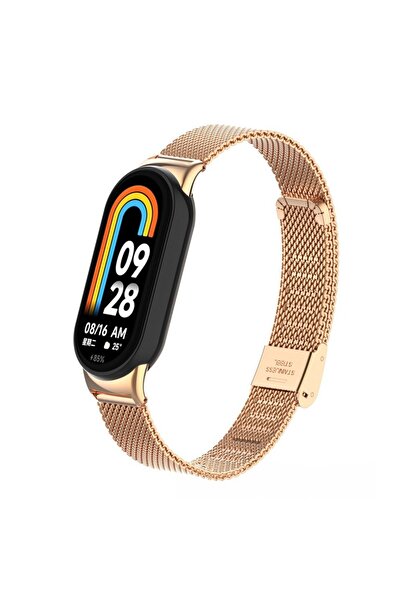 Techmaster Xiaomi Mi Band 8 9 10 Uyumlu Paslanmaz Metal Hasır Tokalı Kordon K...