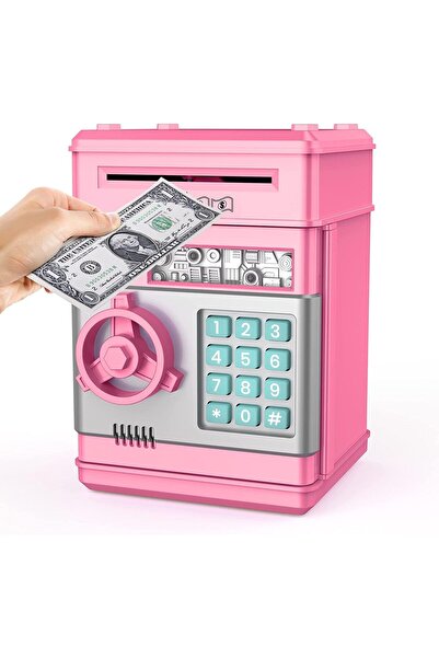 AWH حصالة إلكترونية – بنك توفير آلي، خزنة نقود حقيقية مع كلمة مرور، صندوق نقو...