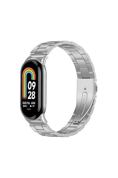 Techmaster حزام حبل من الفولاذ المقاوم للصدأ متوافق مع Xiaomi Mi Band 8 9 10