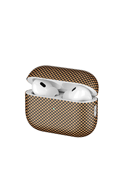 UnDePlus Apple Airpods Pro 1. / 2. Nesil Uyumlu Kılıf 600D Karbon Fiber Yapılı Kulaklık Kılıfı 43