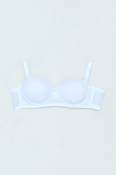 Fulla Moda Spotted Supported Strapless Bra