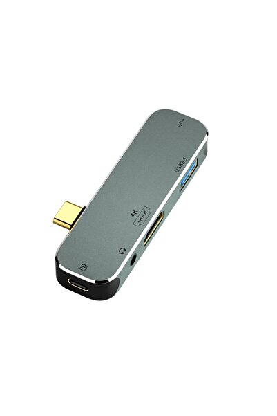 Techmaster Type-c Usb 3.1 Usb 3.0 Usb 2.0 Hdmi Pd 3.5m Giriş Çevirici Hub X5