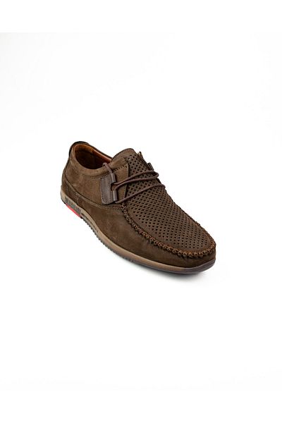 JAMES FRANCO Ανδρικά casual παπούτσια 5092 καφέ Nubuck Δερμάτινα