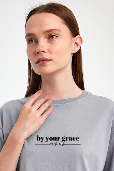 FİHA /2513-UNISEX OVERSIZE ΜΠΛΟΥΖΑ ΤΥΠΩΜΑ Ο-ΛΑΙΜΟ - ΛΙΛΑ