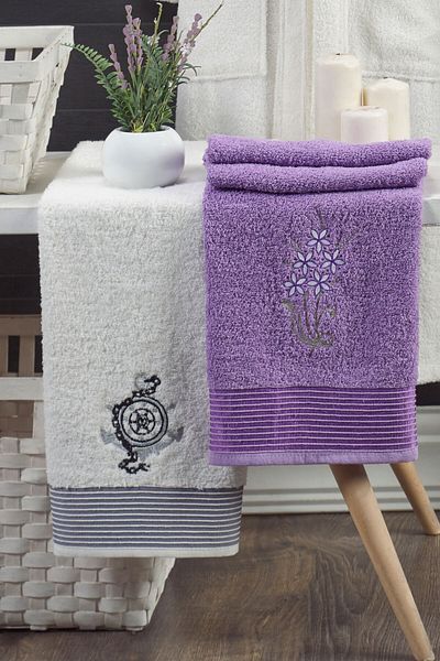 Denia Home Textile طقم رداء حمام عائلي مكون من 8 قطع مصنوع من القطن بنسبة 100% |   طقم روب حمام |   مجموعة المهر |