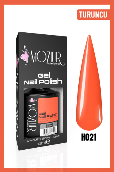 MOZIUR Kalıcı Oje Uv Led H021 (TURUNCU) 10ml