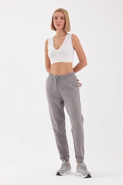 FİHA /9519-3 Φούτερ Oversize με Σχέδιο Σλάρντον Γκρι