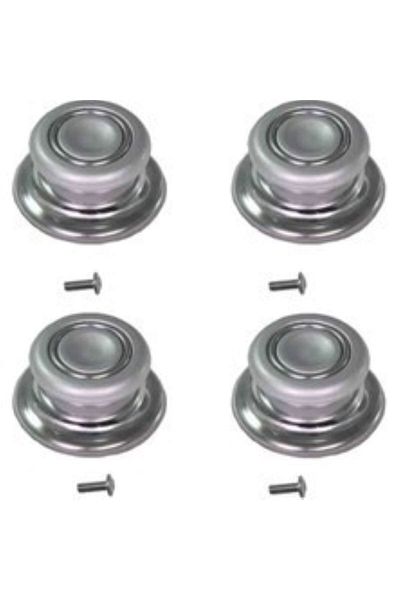 Doğuş Pazar 4 Pieces Grey Suitable for All Pot Pan Lids Bagelite Top Glass Pot Lid Handle