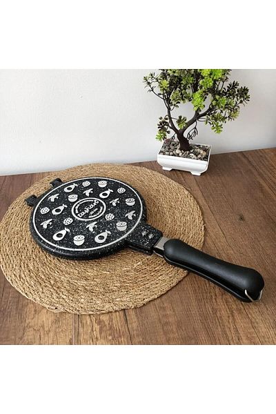 İLİVA Luxury Casting Waffle Maker - Bakelite (Plastic) Handle Stovetop Waffle Pan