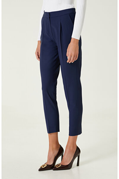 Network Lacivert Düz Kesim Pantolon