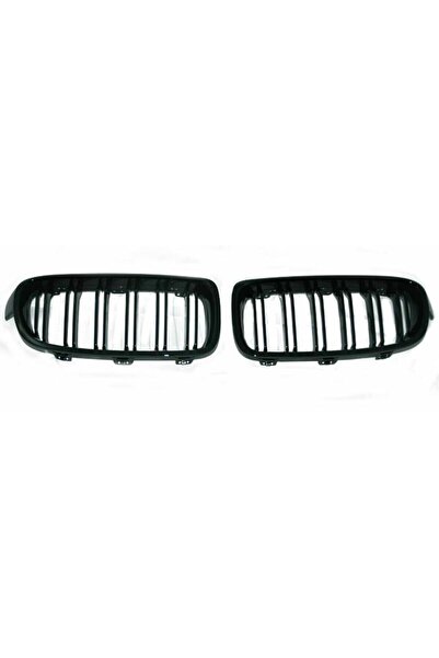 BoostZone Bmw f30 çift çizgi ön panjur ızgara 2012 - 2018 Uyumlu krom siyah