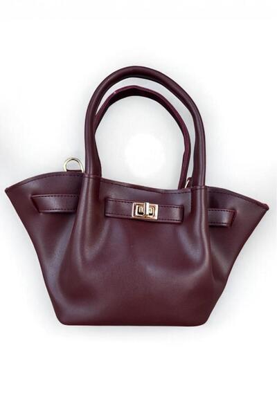 Melissa Boutique حقيبة يد وكتف نسائية من الجلد الناعم موديل Leo باللون العناب...