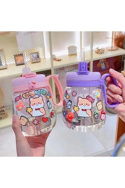 Honney Boutique Figured Cup Water Bottle with Handle for Kids