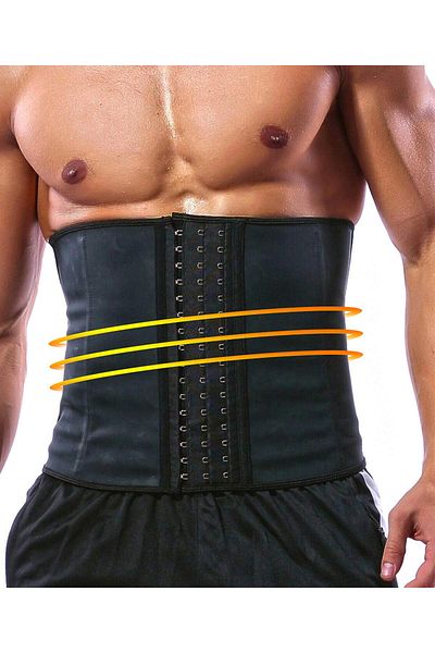 MİSTİRİK Tvigoso Model 4 - Graduated Latex Corset, Slimming Belly and Waist, Shaping Black Color