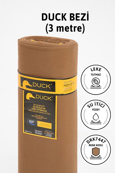 FAVORA Premier Meter's Duck Linen Υφασμάτινο Αδιάβροχο Πανί 3 μέτρων Drk7447 - Καφέ