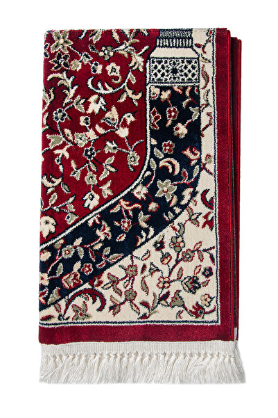 ihvan online Ravza Patterned Red Carpet Woven Prayer Rug