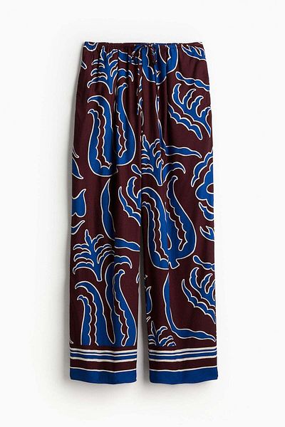 H&M Patterned twill trousers