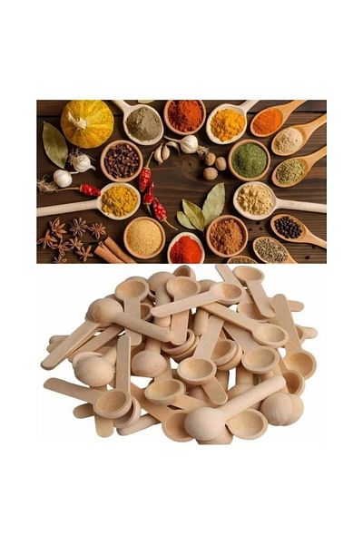 Bremen Home 6 Pieces Wooden Wooden Spice Honey and Jam Spoons