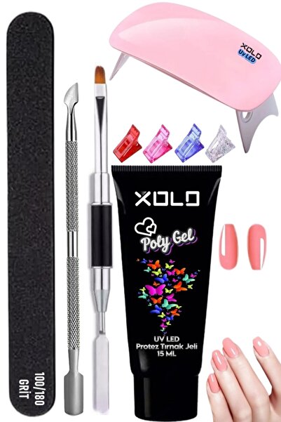 xolo Evde Polijel Kalıcı Oje Yapma Seti Kolay Oje Seti Tips Tırnak Oje Full Set