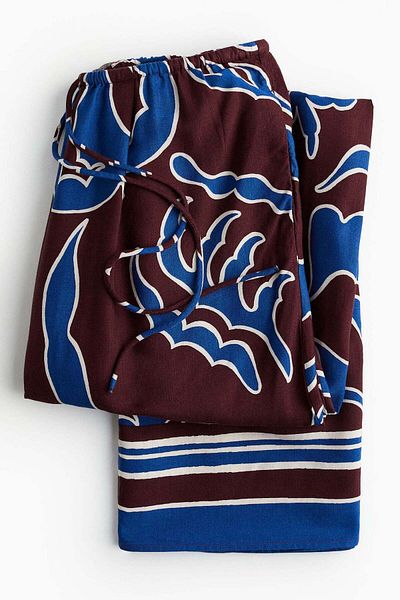 H&M Patterned twill trousers