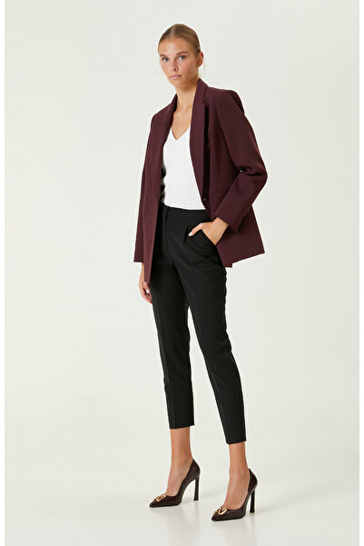 Network Siyah Düz Kesim Pantolon