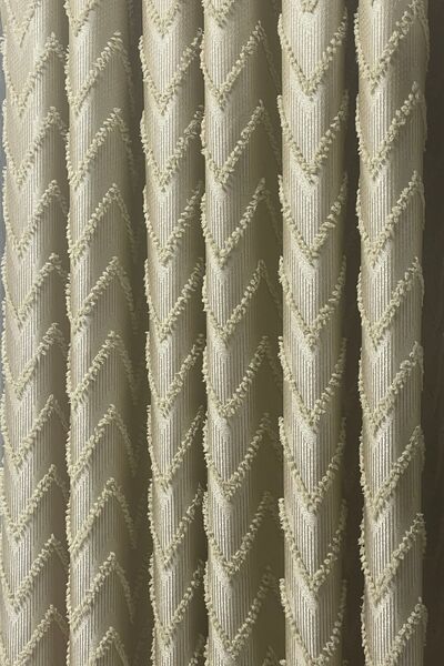 Cortibo Verona Patterned Background Curtain Beige - Without Pleats