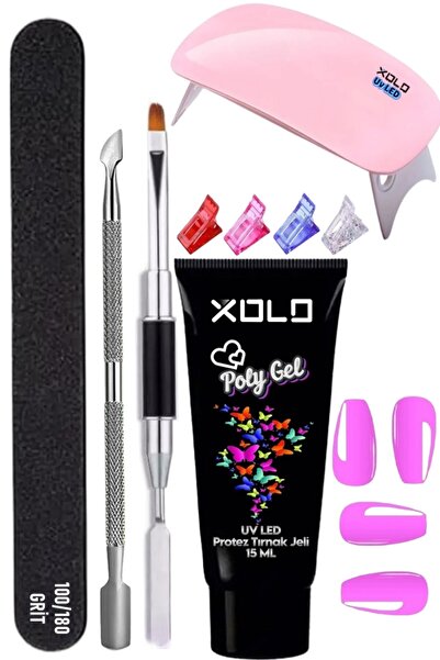 xolo Evde Polijel Kalıcı Oje Yapma Seti Kolay Oje Seti Tips Tırnak Oje Full Set