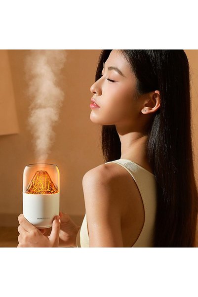 Generic Brand Small Desktop Volcano Effect Humidifier, 300ml Silent Steam Machine