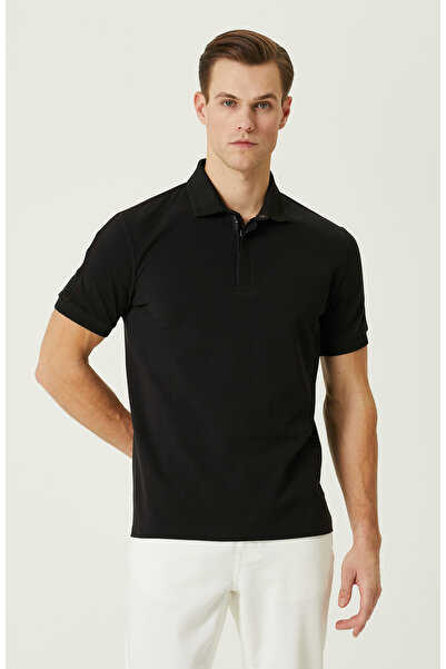 Network Siyah Polo Yaka T-shirt