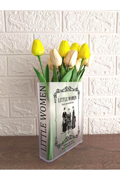 Gri Grafik Design Workshop Frosted Little Women World Classics Collection Book Vase