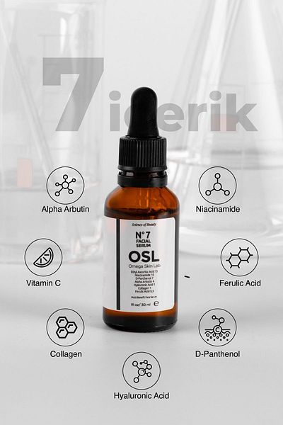 OSL Omega Skin Lab Single Product 7 Active Skin Care Serum - No:7 Facial Serum 30ml