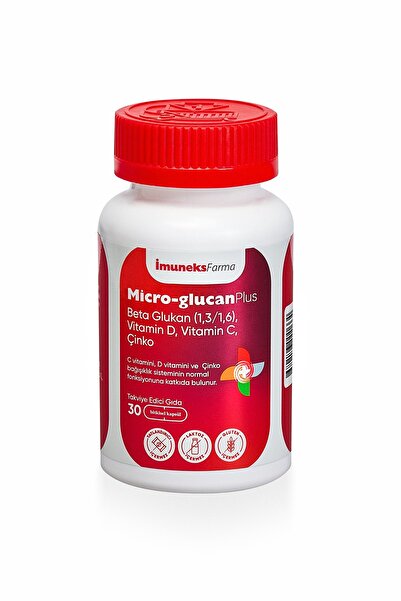 Imuneks Farma Mikro-Glucan Plus Beta Glukan (1,3/1,6), Vitamin D, C ve Çinko ...