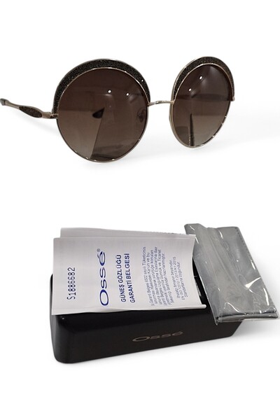 Osse # #kemik #yuvarlak #taşlı #metal #çerçeve #kahverengi #uv400 #polorize #organik #güneş #gözlüğü