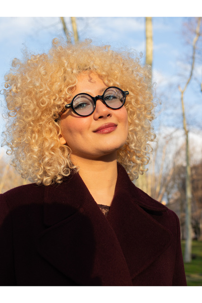 Angel Eyes Stylish Fashion Sunglasses with Leopard Round Blue Glass - Modern ...