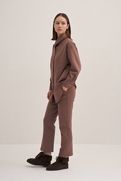 EBU Prive Basic Coffee Women's Shirt - Steel Knitted