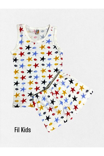 elmas kids Σετ μπόξερ αθλητής 100% βαμβακερό White Star Fish με σχέδιο