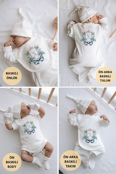 Lilabio 100% Organic Cotton Unisex Patterned Letter Series 10-Piece Hospital Release
