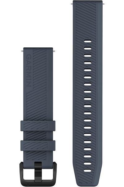 Garmin QUICK RELEASE BANDS (20 MM) GRANITE BLUE WITH BLACK STAINLESS STEEL HARDWARE