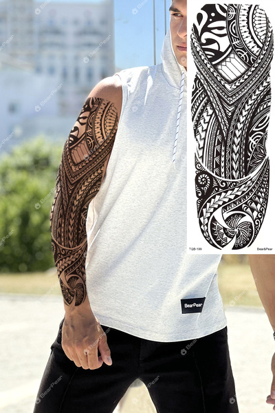 BP Tattoo Tribal Kol Dövmesi Kol Kaplama Dövme Tattoo