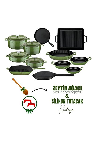 Lava Döküm 12x Trendy Serisi 17 Parça Tencere & Tava Seti