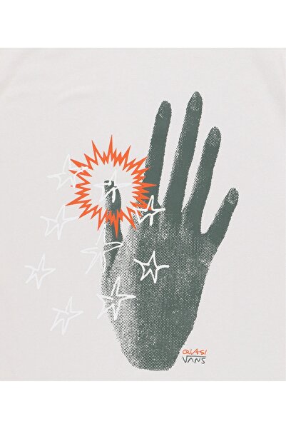 Vans Ανδρικό λευκό μπλουζάκι Vans x Quasi Hocus Pocus OTW SS VPRG λευκό